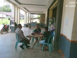 Patroli Siang Polsek Meranti, Polisi Ingatkan Warga Waspada Banjir