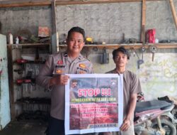 Patroli Sambang Kepolisian Berikan Edukasi Pencegahan Karhutla di Kecamatan Kuala Behe