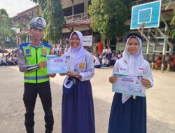 Satlantas Polres Sekadau Apresiasi Pelajar PKS SMPN 1 Sekadau Hilir