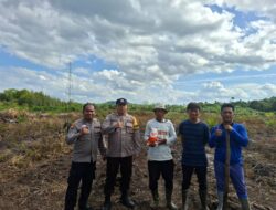 Bhabinkamtibmas Desa Laman Satong Laksanakan Penanaman Jagung Hibrida Bersama Poktan Hilir Utara Makmur