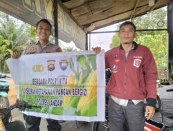 Polsek Menjalin Sampaikan Himbauan Dukungan Program Ketahanan Pangan Bergizi