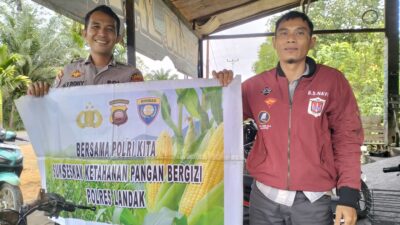 Polsek Menjalin Sampaikan Himbauan Dukungan Program Ketahanan Pangan Bergizi
