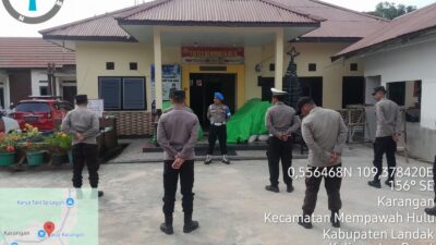 Kanit Propam Ajak Personel Polsek Mempawah Hulu Tingkatkan Kedisiplinan dalam Bertugas