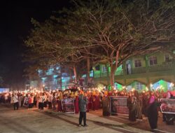 Polsek Ngabang Dan Polres Landak Laksanakan Pengamanan Pawai Obor Sambut Ramadhan 1447 H, 1.500 Peserta Ikuti Kegiatan