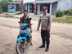 Patroli Dialogis Polsek Kuala Behe Untuk Jaga Kamtibmas Tetap Aman Dan Kondusif 
