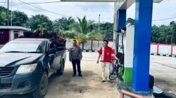 Patroli Obyek Vital Polsek Kuala Behe Sambangi SPBU Cegah Gangguan Kamtibmas