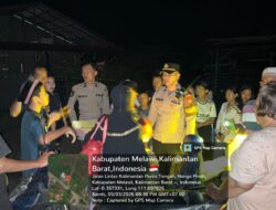 Pamapta Datangi TKP Laka Lantas di Desa Tanjung Tengang, Permasalahan Diselesaikan Secara Kekeluargaan