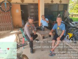 Suasana Akrab Polisi dan Warga di Air Besar, Kamtibmas Disampaikan Secara Humanis