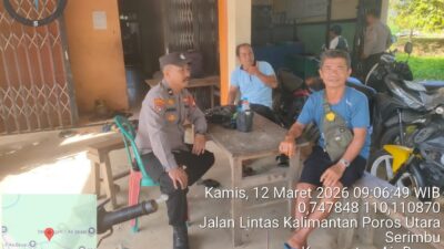 Suasana Akrab Polisi dan Warga di Air Besar, Kamtibmas Disampaikan Secara Humanis