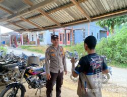 Sambang Humanis, Bhabinkamtibmas Beri Himbauan Kamtibmas di Bengkel