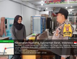 Polsek Ngabang Tingkatkan Patroli Jalan Kaki Diseputaran Pasar Ngabang Dan Terminal Dara Itam Cegah 3C dan Premanisme