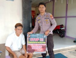 Patroli Sambang Kepolisian Berikan Edukasi Pencegahan Karhutla di Kecamatan Kuala Behe