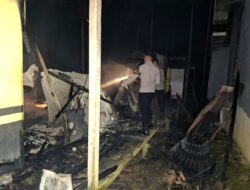 Empat Rumah Kontrakan di Kuala Belian Hangus Terbakar, Kerugian Capai Rp30 Juta