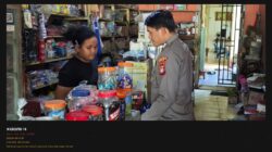Humanis dan Preventif, Petugas Piket Sampaikan Pesan Kamtibmas kepada Pemilik Toko