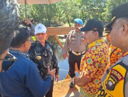 Kapolsek Matan Hilir Selatan AKP Jumadi Hutabarat Pimpin Pengamanan Kunjungan Gubernur Kalbar Di Kecamatan Matan Hilir Selatan