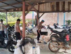 Polsek Sekadau Hilir Jaga Kebersihan Mako untuk Dukung Pelayanan Publik