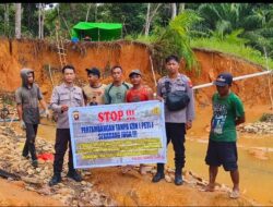 Polsek Nanga Taman Lakukan Penertiban dan Imbauan Tegas di Sejumlah Desa Rawan PETI