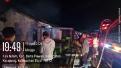 Pamapta Polres Ketapang Bersama Piket Fungsi Gerak Cepat Datangi TKP Kebakaran Perumahan BTN Palm Vista
