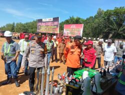 Sinergitas Bersama, Polsek Nanga Tayap Bersama Jajaran Stakeholder Dan PT BGA Kecamatan Nanga Tayap Gelar Apel Siaga Karhutla