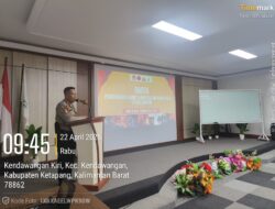 Jadi Narasumber Bimbingan Teknis Kebencanaan, Kasat Samapta Polres Ketapang Sampaikan Materi Sosialisasi Dan Pencegahan Kebakaran Hutan Dan Lahan