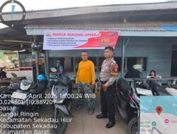 Pamapta Polres Sekadau Gencarkan Sosialisasi Call Center 110 Lewat Banner dan Stiker