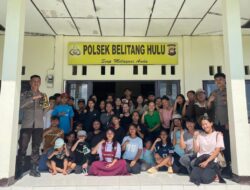 Kenal Polisi Lebih Dekat, Murid PPA Gereja Eben Haizer Kunjungi Polsek Belitang Hulu