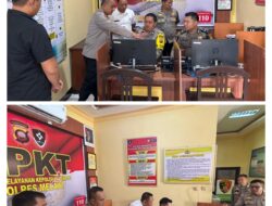 Kapolres Melawi Bersama Tim Itwasda Polda Kalbar Pantau Ruang Layanan 110