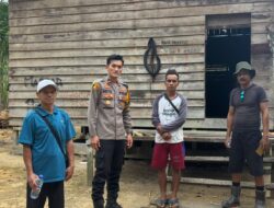 Jaga Kamtibmas, Polsek Marau Gencarkan Patroli Dialogis di Desa air upas dan Desa Gahang Kecamatan Air Upas