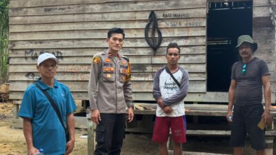 Jaga Kamtibmas, Polsek Marau Gencarkan Patroli Dialogis di Desa air upas dan Desa Gahang Kecamatan Air Upas