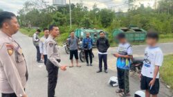 Pamapta Polres Sekadau Bubarkan Balap Liar di Kawasan Pemda, Tiga Pelajar Diamankan