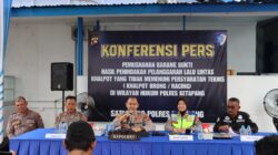 Polres Ketapang Gelar Konferensi Pers Penindakan Knalpot Brong Periode Januari S/D April Tahun 2026