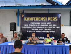 Polres Ketapang Gelar Konferensi Pers Penindakan Knalpot Brong Periode Januari S/D April Tahun 2026