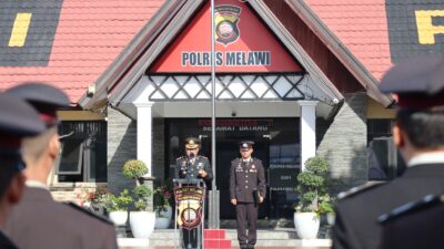 Kapolres Melawi Membacakan Amanat Menko Digital Republik Indonesia