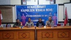 Suasana Hangat, Haru dan Penuh Kekeluargaan, Forkopimcam dan Masyarakat Hadiri Kenal Pamit Pejabat Kapolsek Kuala Behe