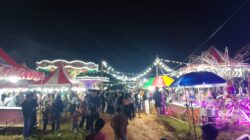 Polisi Hadir di Tengah Keramaian Pasar Malam Nanga Taman