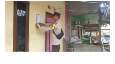 Polsek Sepauk Sosialisasikan Larangan Aktivitas Perjudian kepada Warga Desa Tanjung Ria