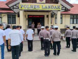 Polres Landak Laksanakan Kegiatan Alarm Steeling, Tingkatkan Kesiapsiagaan Personel dan Pengamanan Mako