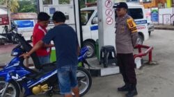 Cegah Gangguan Kamtibmas, Bhabinkamtibmas Sambangi SPBU dan Ajak Warga Lebih Waspada