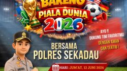 Polres Sekadau Gelar Nobar Piala Dunia 2026, Ajak Masyarakat Jaga Sportivitas dan Kamtibmas