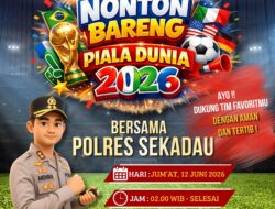 Polres Sekadau Gelar Nobar Piala Dunia 2026, Ajak Masyarakat Jaga Sportivitas dan Kamtibmas