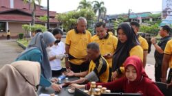 Dalam Rangka Hari Bhayangkara Ke-80, Polres Ketapang Bersama Bank Mandiri Taspen Gelar Senam Bersama dan Pemeriksaan Kesehatan Gratis