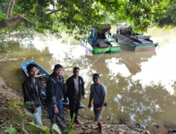 Gandeng Aparatur Desa, Polsek Sandai Tegas Tertibkan Kegiatan Tambang Ilegal Di Aliran Sungai Pawan