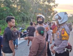 PERSONEL POLSEK ELLA HILIR GELAR PATROLI DAN PENERTIBAN AKSI BALAP LIAR DI JALAN PROVINSI DESA POPAI–DOMET