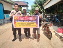 Cegah Karhutla, Personel Polsek Muara Pawan Gencarkan Sosialisasi kepada Masyarakat