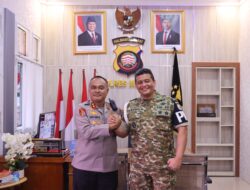 Kunjungan Dandenpom XII/1 Stg,Di Sambut Hangat Kapolres Melawi