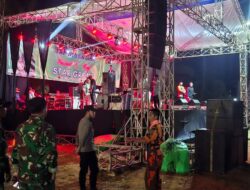 Polsek Ella Hilir Bersama Koramil 13 dan Pemuda Pancasila Amankan Hiburan Rakyat di Desa Popai