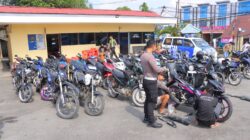 Respons Keluhan Masyarakat, Satlantas Polres Sintang Amankan 40 Motor Berknalpot Brong dalam Strong Point Pagi